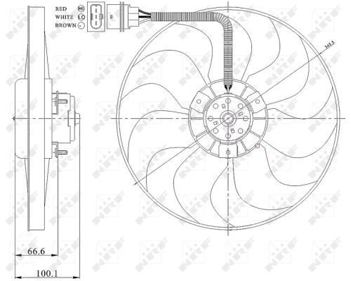 NRF 47204A Fan, engine cooling - 2