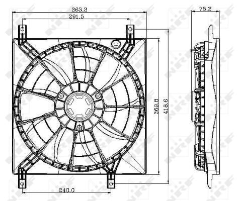 NRF 47257A Fan, engine cooling - 2
