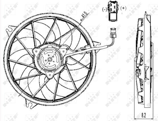 NRF 47323A Fan, engine cooling - 2
