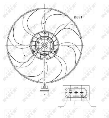 NRF 47375A Fan, engine cooling - 2