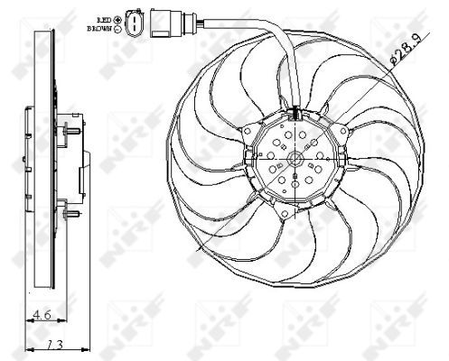 NRF 47381A Fan, engine cooling - 2