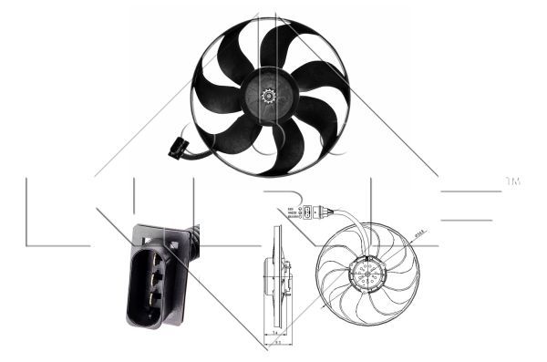 NRF 47393A Fan, engine cooling - 1