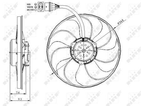 NRF 47393A Fan, engine cooling - 2