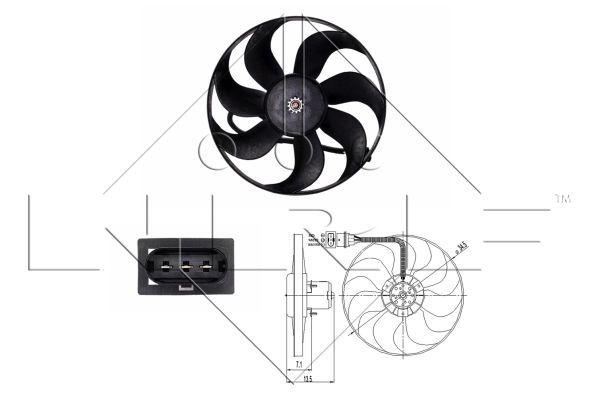 NRF 47397 Fan, engine cooling - 1
