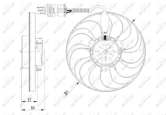 NRF 47398 Fan, engine cooling - 5