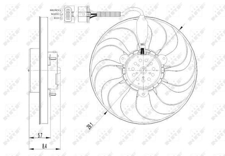 NRF 47398 Fan, engine cooling - 5