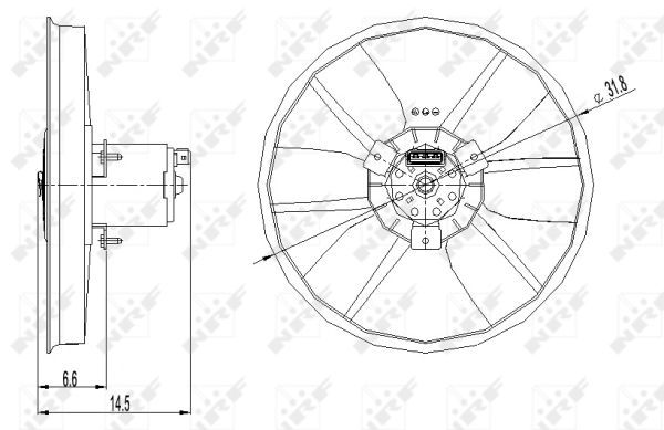 NRF 47402A Fan, engine cooling - 2