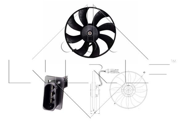 NRF 47410B Fan, engine cooling - 1