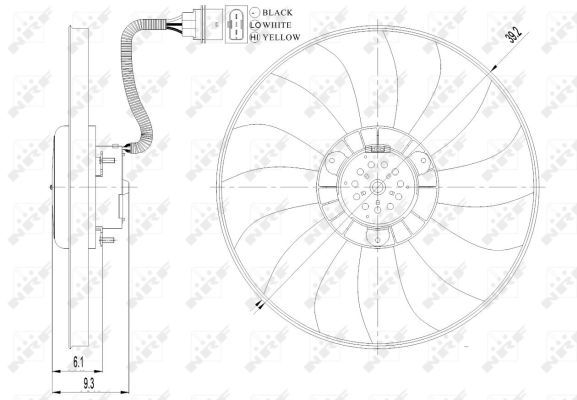 NRF 47410B Fan, engine cooling - 2
