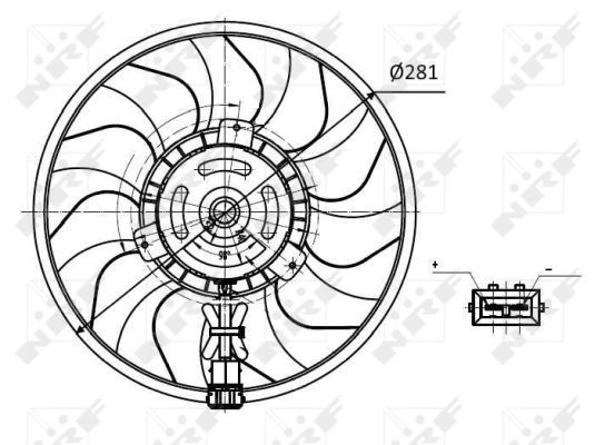 NRF 47418A Fan, engine cooling - 2