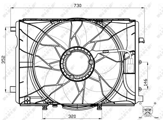 NRF 47443A Fan, engine cooling - 5