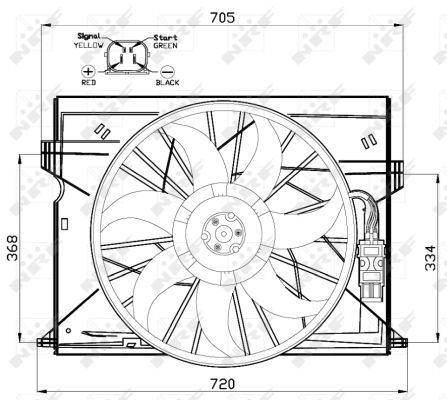 NRF 47444A Fan, engine cooling - 5