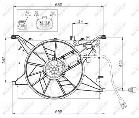 NRF 47460 Fan, engine cooling - 3