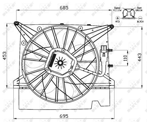 NRF 47462 Fan, engine cooling - 5