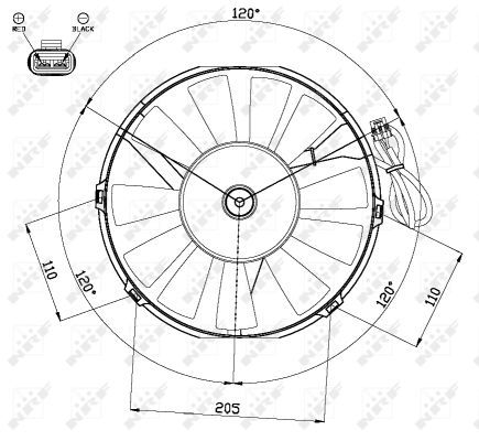 NRF 47467 Fan, engine cooling - 2