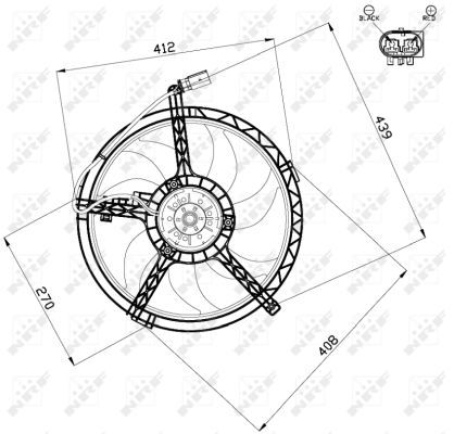 NRF 47509A Fan, engine cooling - 5