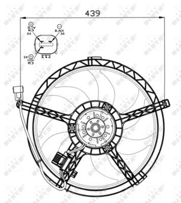 NRF 47553A Fan, engine cooling - 6