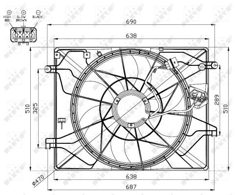 NRF 47560B Fan, engine cooling - 5