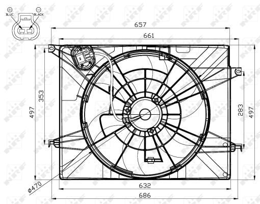 NRF 47561A Fan, engine cooling - 6