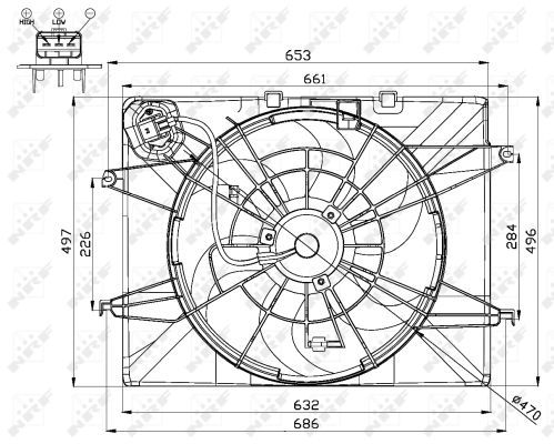 NRF 47564A Fan, engine cooling - 5