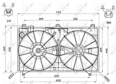 NRF 47566A Fan, engine cooling - 2