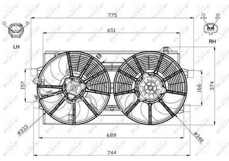 NRF 47570B Fan, engine cooling - 5