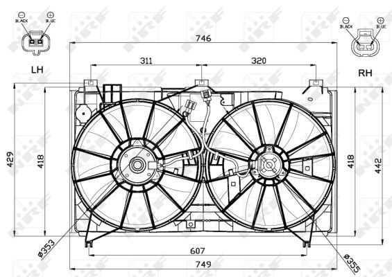 NRF 47580A Fan, engine cooling - 5