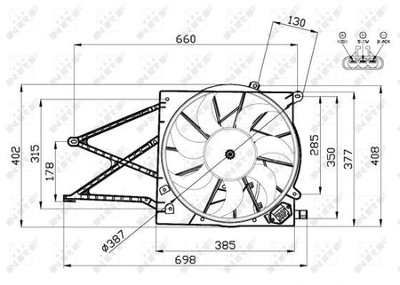 NRF 47582A Fan, engine cooling - 3
