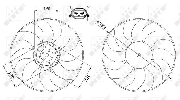 NRF 47666A Fan, engine cooling - 2