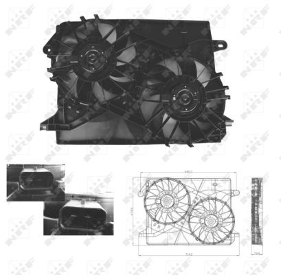 NRF 47674A Fan, engine cooling - 1