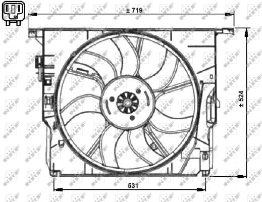 NRF 47727A Fan, engine cooling - 3