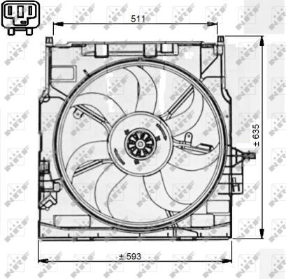 NRF 47733A Fan, engine cooling - 3