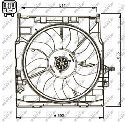 NRF 47734A Fan, engine cooling - 3