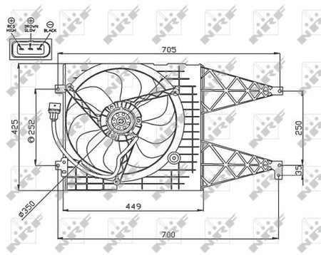 NRF 47744A Fan, engine cooling - 5