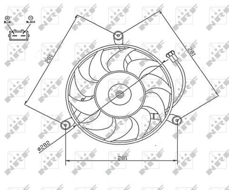 NRF 47745A Fan, engine cooling - 5