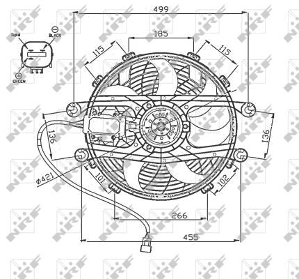 NRF 47747A Fan, engine cooling - 5