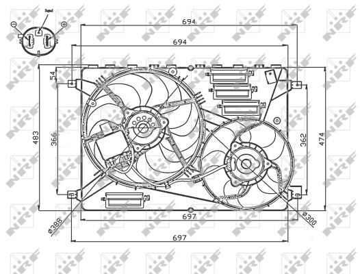 NRF 47754A Fan, engine cooling - 5