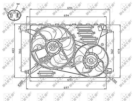 NRF 47754A Fan, engine cooling - 5