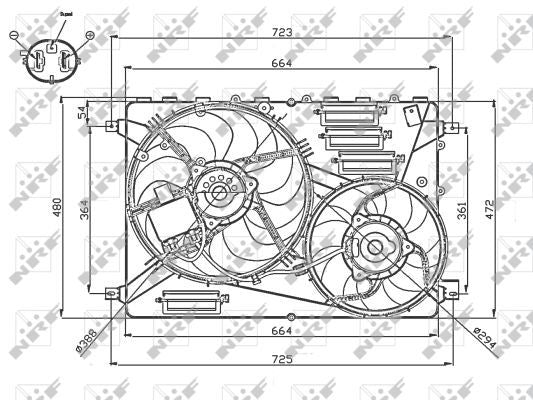 NRF 47755A Fan, engine cooling - 5