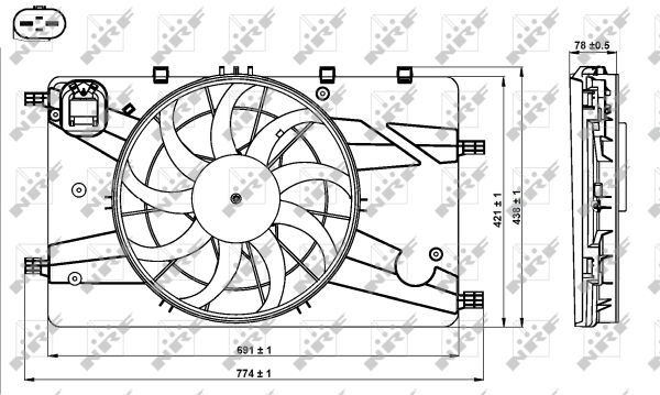 NRF 47757 Fan, engine cooling - 5