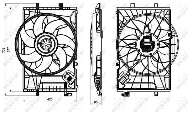 NRF 47846A Fan, engine cooling - 5