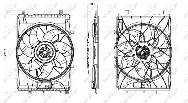NRF 47850B Fan, engine cooling - 5