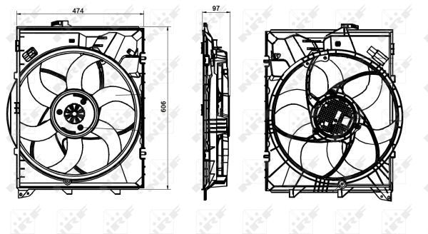 NRF 47862A Fan, engine cooling - 5