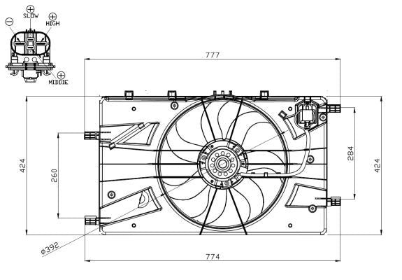 NRF 47878 Fan, engine cooling - 5