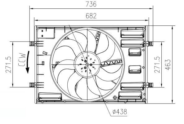 NRF 47916A Fan, engine cooling - 5