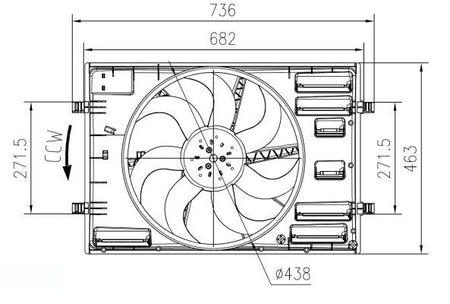 NRF 47916A Fan, engine cooling - 5