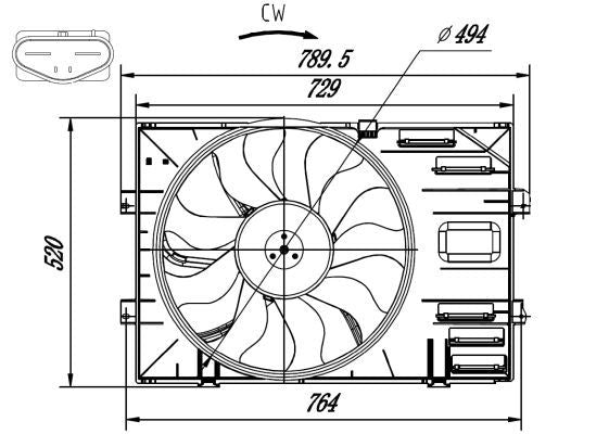 NRF 47918A Fan, engine cooling - 5