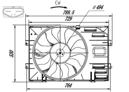 NRF 47918A Fan, engine cooling - 5