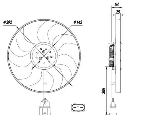 NRF 47926A Fan, engine cooling - 5