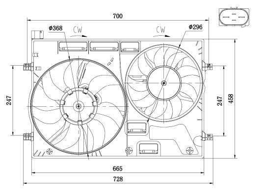 NRF 47928A Fan, engine cooling - 5